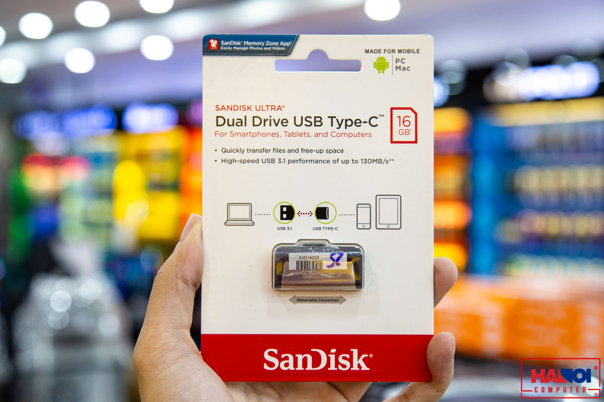 USB OTG 16GB SanDisk Ultra Dual Drive, USB Type C, Black